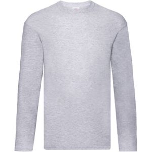 Fruit of the Loom Heren R T-Shirt met lange mouwen (Heide Grijs)