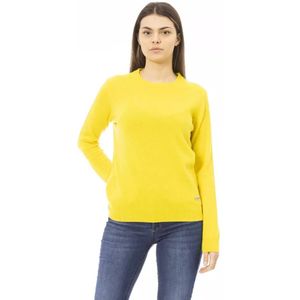Geel Kasjmier Ronde Hals Trui