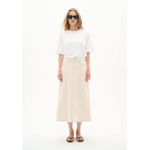 Denim rok A-shape Creme White cream