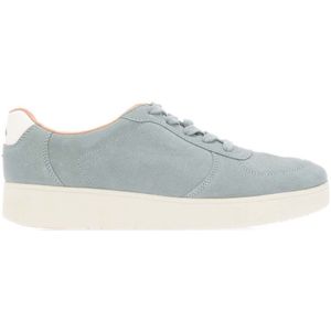 Dames Fit Flop Rally Suede-Mix Panel Trainers in Blauw