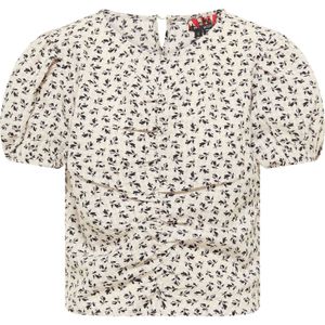 myMo - ROCKS - Blouse - Zwart - Bloemenprint - Knoopsluiting