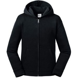 Russell Kinderen/kinderen Authentieke Zip Hooded Sweatshirt (Zwart)