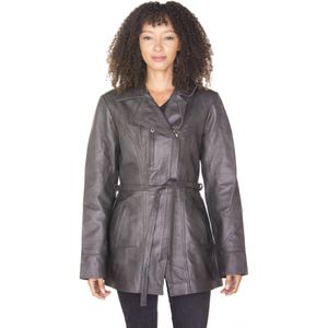 Dames - Bikerjack - Muscat - Leren Jasje - Slim Fit