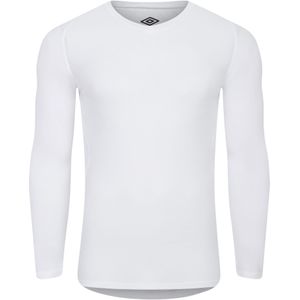 Umbro Heren Pro Base Layer Top met lange mouwen (Wit)