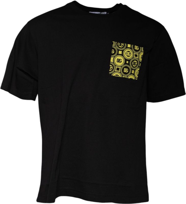 Dolce & Gabbana - Cotton Jersey TShirt DG Pocket - Zwart - T-shirt