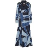 Denim Jas - Distressed Stone Washed - Trenchcoat - Met Strass-steentjes