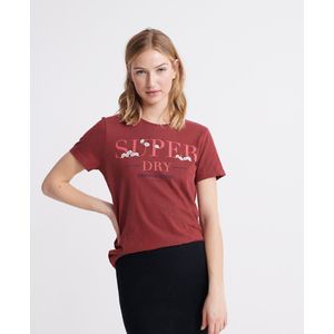 SUPERDRY Geborduurd Serif T-shirt met bloemen