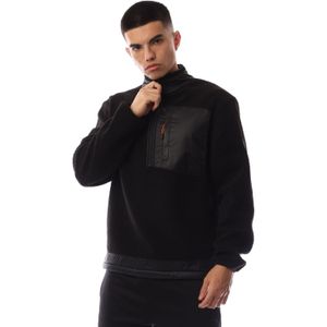 Heren Cruyff Retina Half-Zip Fleece in Zwart