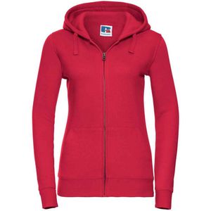 Russell Dames/Dames Authentic Full Zip Hoodie (Klassiek rood)