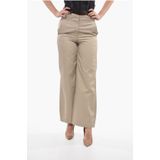 Hoge Taille Rechte Broek - Beige - Lente-Zomer - Gemaakt in Italië