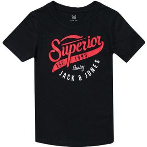 Jack Jones - Junior Logo T-Shirt - Zwart - Korte Mouwen