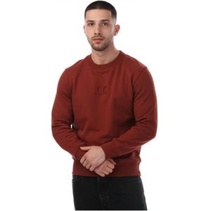 C.P. Company sweatshirt met logo midden op de borst voor heren, rood