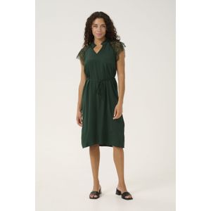 Cream - Jurk - Groen - Dames - Korte Mouwen - V-hals