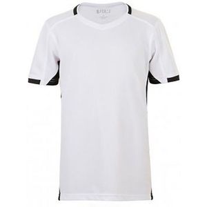 SOLS Kinderen/Kinderen Classico Contrast Korte Mouwen Voetbal T-Shirt (Wit/zwart)