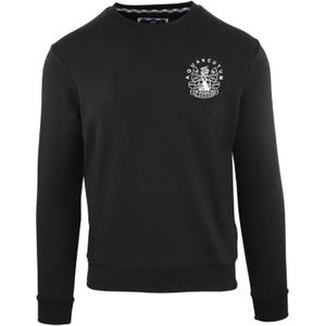 Aquascutum Unisex Volwassen Aldis Logo Sweatshirt (Zwart/Wit)