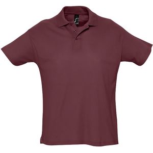 SOLS Heren Zomer II Pique Poloshirt met korte mouwen (BourgondiÃ«)