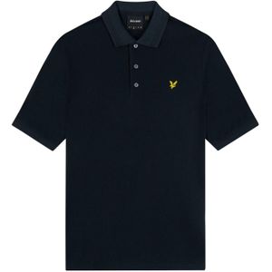 Lyle & Scott Heren Rally poloshirt met stippen (Marine)