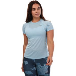 New Balance Impact Run T-shirt voor dames, blauw