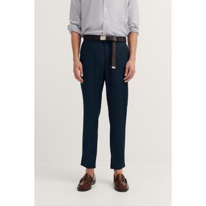 Chino - Marine - Katoenmix - Steekzakken - Ritssluiting