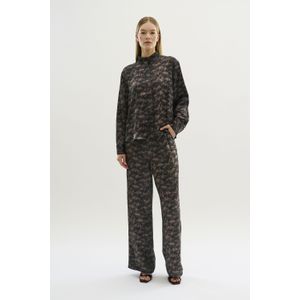 Blouse met lange mouwen Loose fit Tessa Meteroite black brown