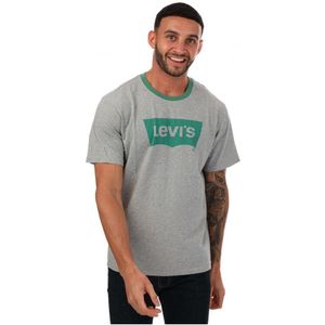 Levi's Batwing T-shirt met logoprint en relaxte pasvorm voor heren, grijs