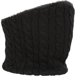 Mountain Warehouse Met imitatiebont gevoerde halswarmer voor dames/dames (Zwart)