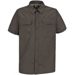 Trespass Heren Colly Short Sleeve Quick Dry Shirt (Donkere Khaki)