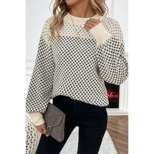 Houndstooth Lange Mouwen Trui