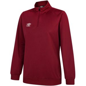 Umbro Dames/Dames Club Essential Sweatshirt Met Halve Rits (Nieuw Claret) - Maat XL