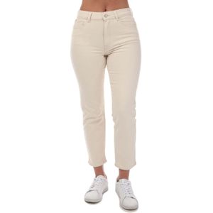 Only Dames/Dames Emily Hoge Taille Rechte Jeans (Wit)