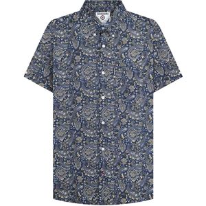 Lambretta Heren SS25 Paisley overhemd (Marine)