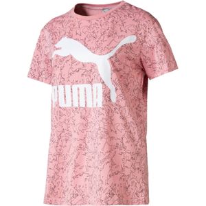 Puma - Graphic Logo - T-shirt - Roze - Korte Mouw - Dames