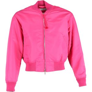 Acne Studios Bomberjack in Roze Nylon