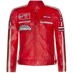 Leren Jack - Portland - Heren - Premium Nappaleer - Racing-stijl