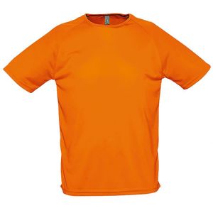 SOLS Heren Sportief T-Shirt Met Korte Mouwen Performance (Neon Oranje) - Maat S