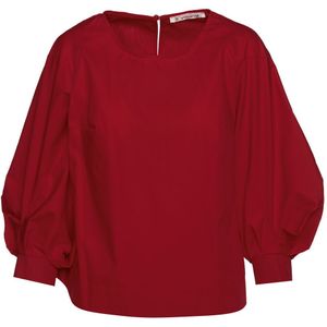 Conquista - Bordeaux - Top - Driekwart Raglan Bisschopmouwen