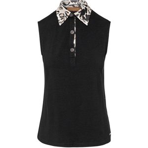 Zijde Blend - Mouwloze Top - Polokraag