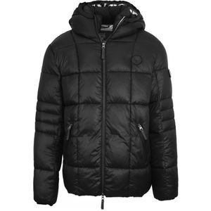 Plein Sport Small Circle Logo Quilted Black Jacket