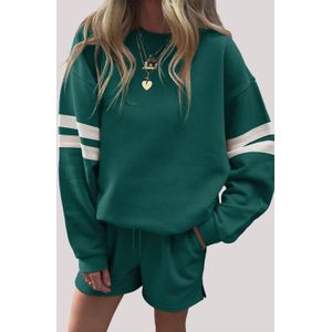 Gestreepte Mouw Sweatshirt Set