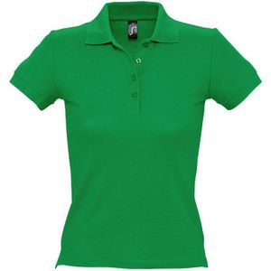 SOLS Vrouwen/dames Mensen Pique Korte Mouw Katoenen Poloshirt (Kelly Groen) - Maat L