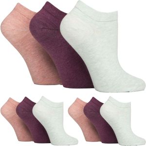 9-Pack Dames Diabetessokken | Brede EnkelSokken voor Opgezette Voeten