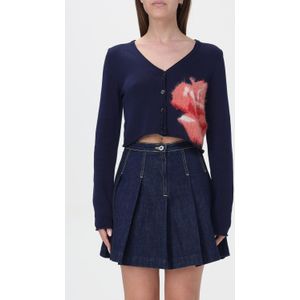 Geknipte Cardigan Met Pluizige Bloemdetails