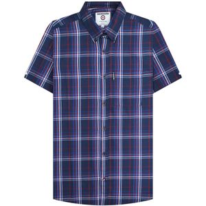 Lambretta Heren SS25 Geruit Overhemd (Marine / Blauw / Rood)