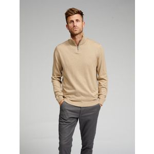 Basic Gebreide Trui - Beige - Maat XL