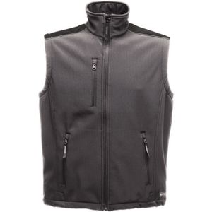 Regatta Grote Buitenshuis Heren Zandstorm Mouwloze Ritssluiting Bodywarmer (Afdichting Grijs/Zwart) - Maat L