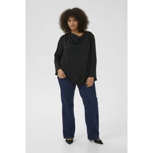 Blouse met lange mouwen Regular fit Black
