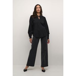 Blouse met lange mouwen Regular fit Black