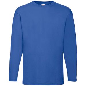 Fruit of the Loom Heren Valueweight T-shirt met lange mouwen (Koningsblauw)