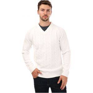 Men's Castore Knitted Sweater In White - Maat 2XS