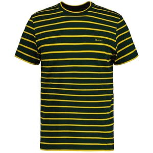 Men's Gant Striped T-Shirt In Green - Maat M